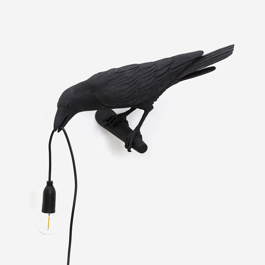 Настенный светильник Bird Looking Left Black, Seletti