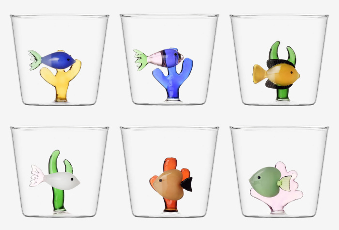 Набор стаканов с рыбками 6 шт, ICHENDORF
