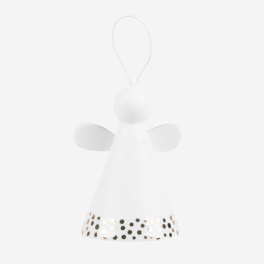 Декоративная подвеска-колокольчик Bell Angel – Golden polka dots, 