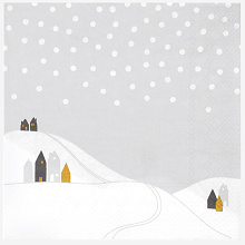 Набор бумажных салфеток Snowscape, 33x33 cm, Räder