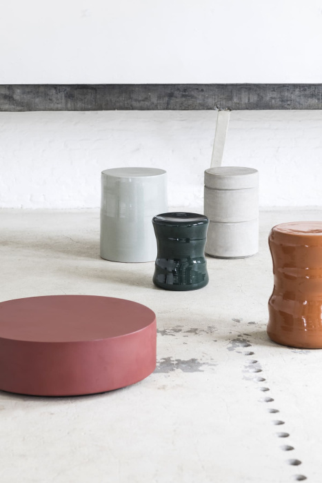 Журнальный столик Round Coffee Table Fiber Pawn Red, Serax