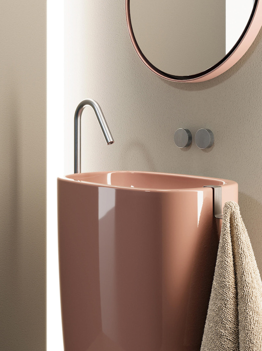 Отдельностоящая раковина с переливом Milk Freestanding Washbasin, NIC Design