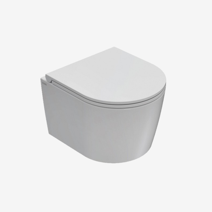Унитаз подвесной Forty3 безободковый с сиденьем, Ceramica Globo