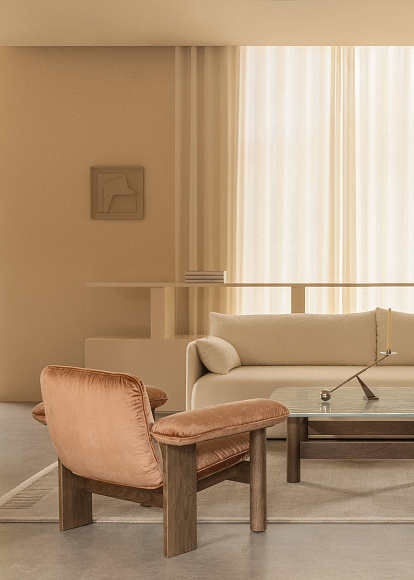 Кресло Brasilia Lounge Chair, Low Back, Textile, Audo Copenhagen (ex. Menu)