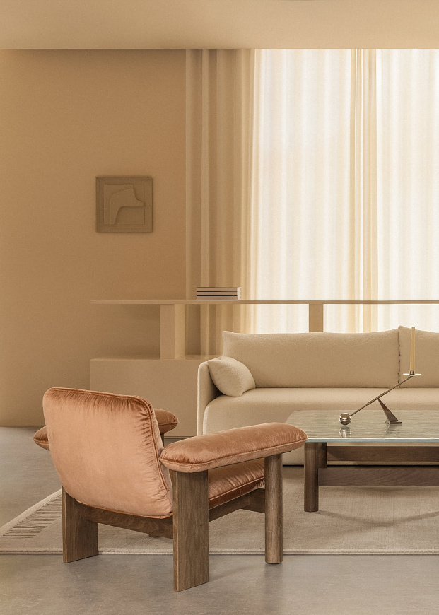 Кресло Brasilia Lounge Chair, Low Back, Textile, Audo Copenhagen (ex. Menu)