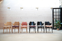 Стул Gesture, Teak oiled oak, Vidar Kvadrat Bordeaux, Warm Nordic