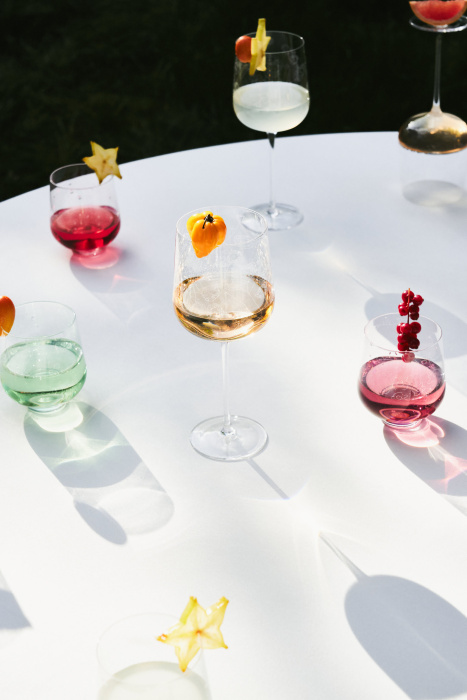 Набор из 4-х бокалов для красного вина Red Wine Glass Anemone Vaniglia Midnight Flowers by Marni, Serax