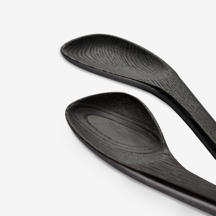 Сервировочные ложки Salad Servers Set of 2 Black Wood Out of Lines, Serax