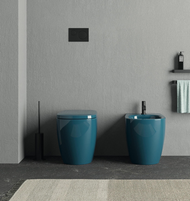 Напольный унитаз Ovvio Rimless Floor-Mounted Toilet безободковый, NIC Design