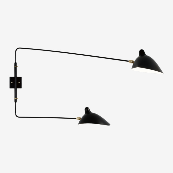 Бра Two-Arm Rotating Wall Sconce, Serge Mouille