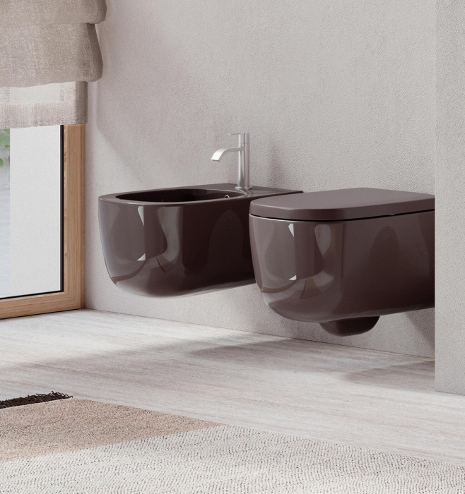 Подвесной унитаз Ovvio Rimless Wall-Hung Toilet безободковый, NIC Design
