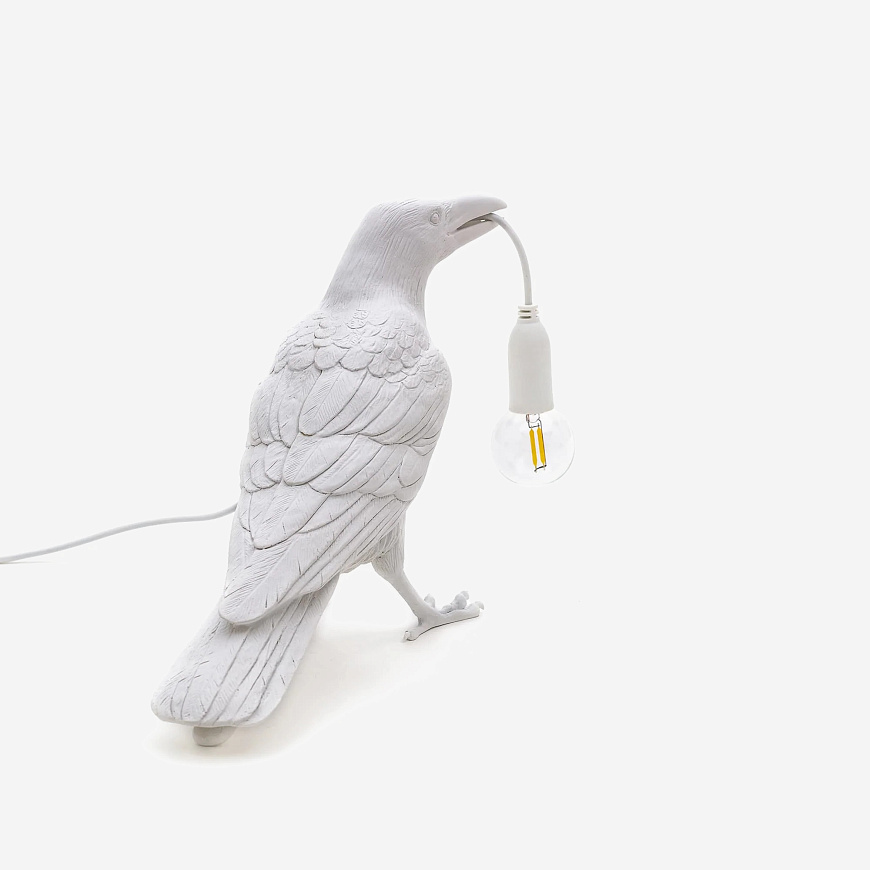 Настольная лампа Bird Waiting White, Seletti