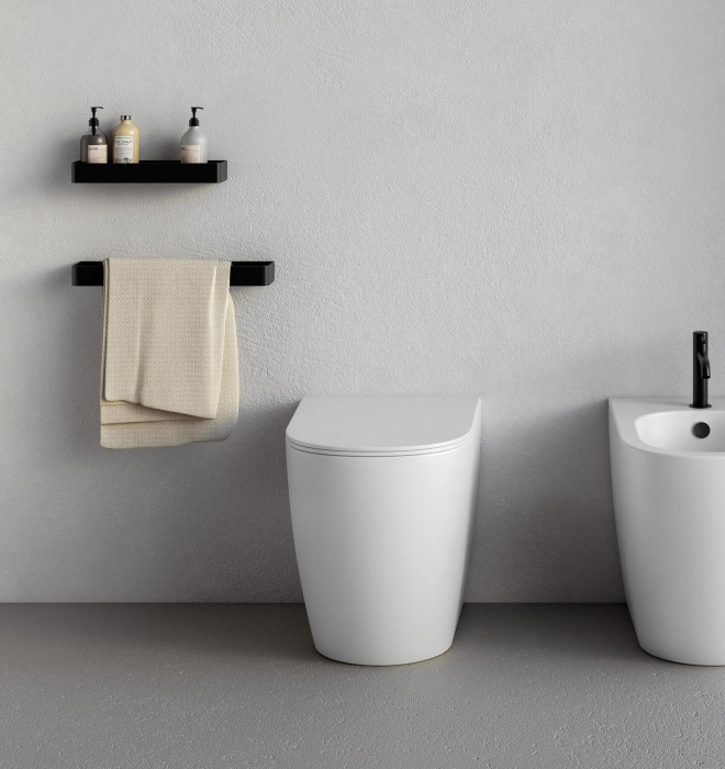 Напольный унитаз Pin Rimless Floor-Mounted Toilet безободковый, NIC Design