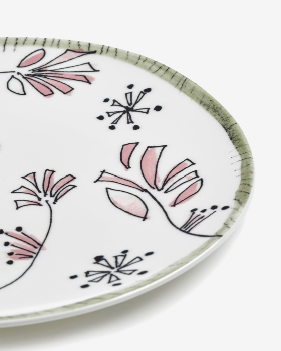 Набор из 2-х тарелок Plate Fiore Rosa Midnight Flowers by Marni, Serax