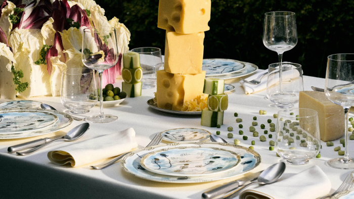 Набор из 2-х тарелок Plate Mirtillo Tea Midnight Flowers by Marni, Serax