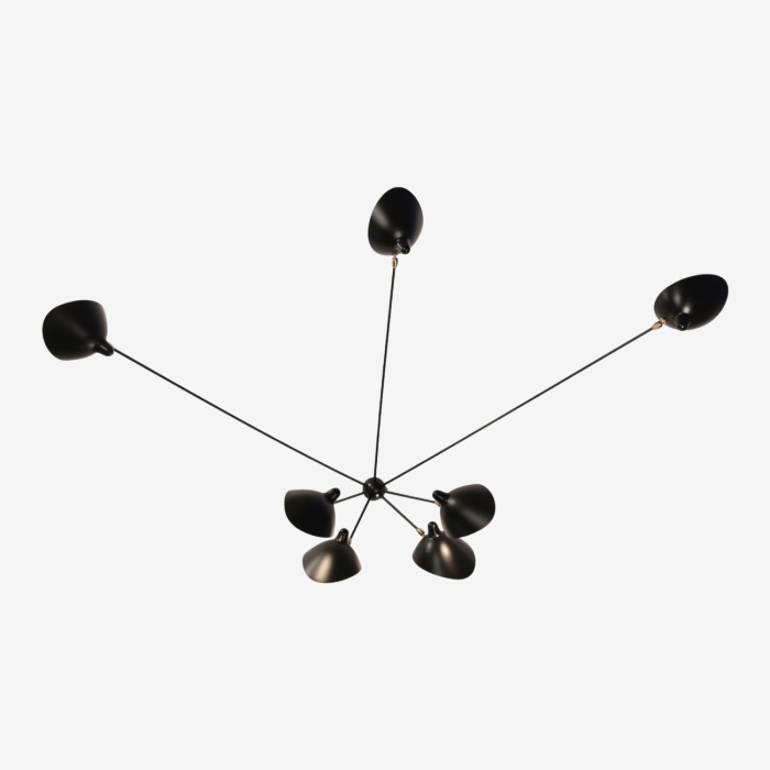 Бра Seven-Arm Spider Wall Lamp, Serge Mouille