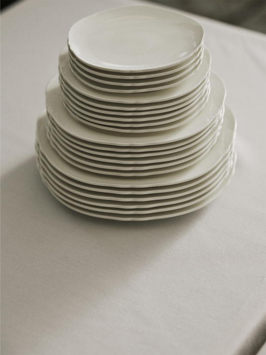 Набор из 4-х тарелок Breakfast Plate White Silhouette, Serax