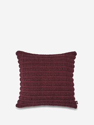 Подушка Ridge 45x45 cm Burgundy Cotton Wool-Mix 