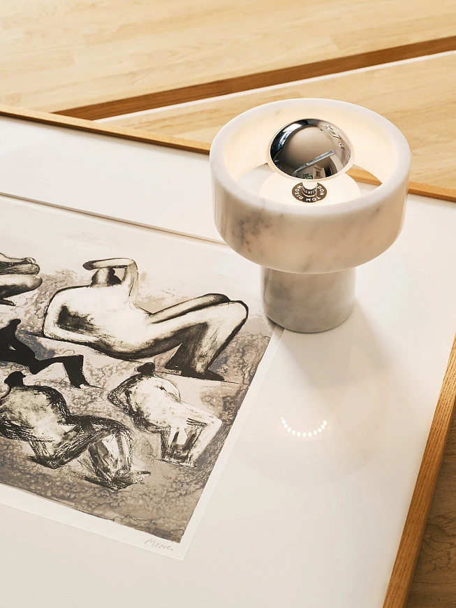 Настольная лампа Stone Portable Silver, Tom Dixon