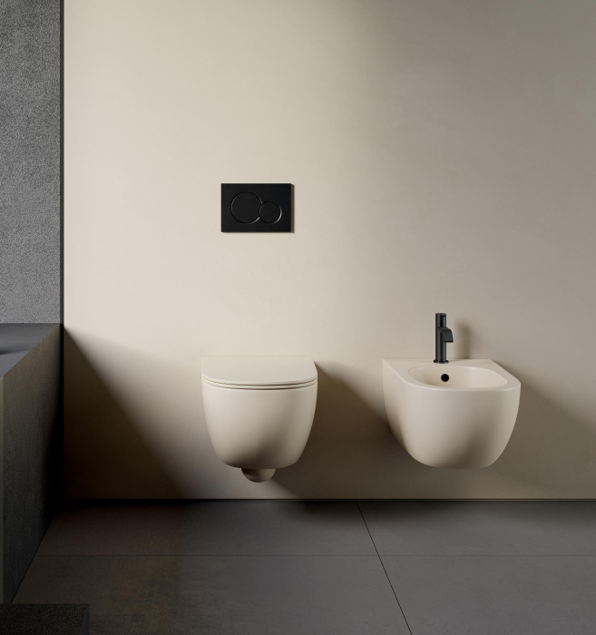 Подвесной унитаз Pin Rimless Wall-Hung Toilet безободковый, NIC Design