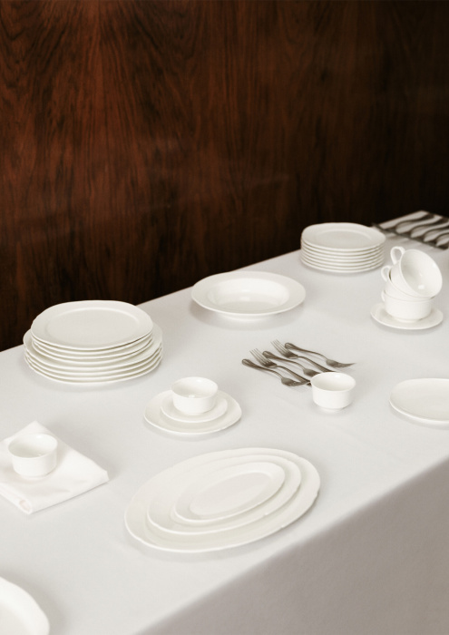 Набор из 4-х тарелок Dinner Plate White Silhouette, Serax
