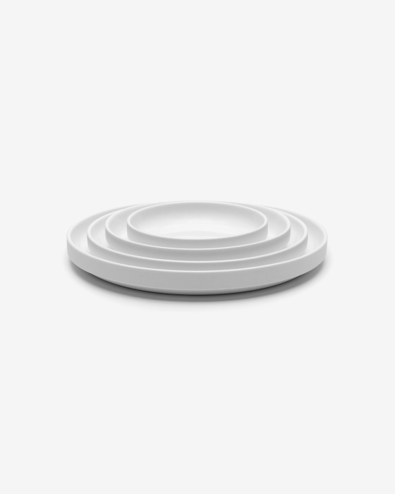 Набор из 4-х тарелок Plate Low White Matt Passe-Partout by Vincent Van Duysen, Serax