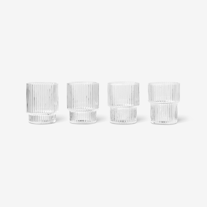 Набор из 4 стаканов Ripple Small Glasses, Ferm Living