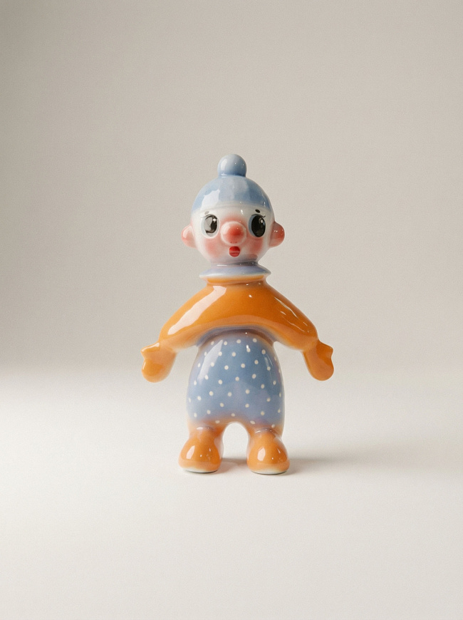 Скульптура Лыжник сине-оранжевый, Valeria Bondarenko / POVEDAII