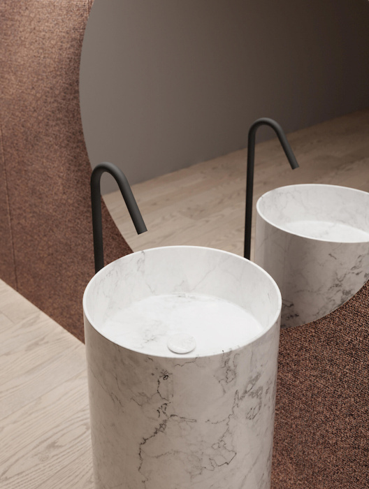 Отдельностоящая раковина со сливом в пол Ovvio Freestanding Marble Washbasin, NIC Design