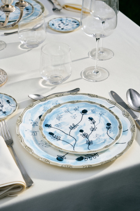 Набор из 2-х тарелок Plate Mirtillo Tea Midnight Flowers by Marni, Serax