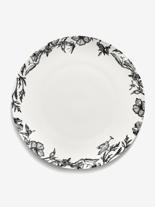 Тарелка Dinner plate enchanted garden white-black Unity, Serax