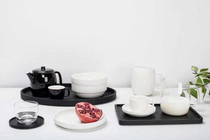Набор из 4-х тарелок Plate Low White Matt Passe-Partout by Vincent Van Duysen, Serax