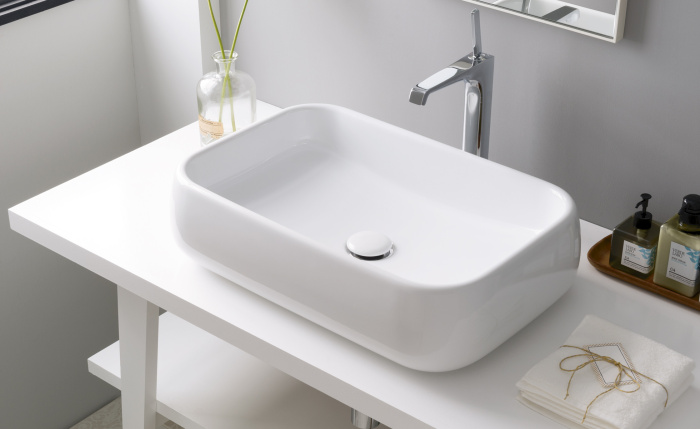 Накладная раковина Shui Rectangular On Top Washbasin 80, Cielo