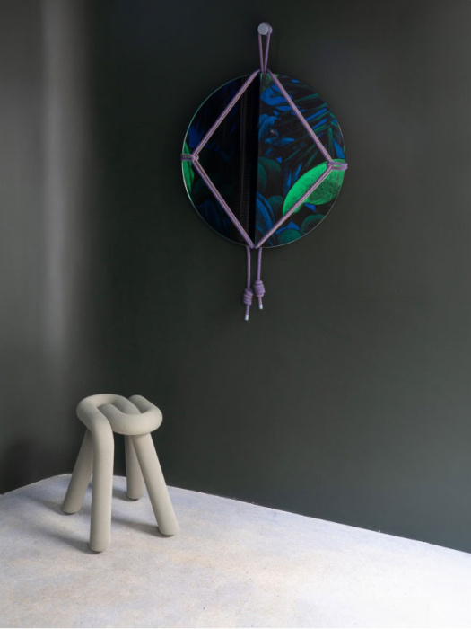 Круглое зеркало Shibari Round, Moustache