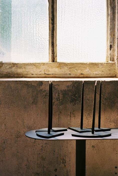 Подсвечник Candle holder blue steel Candelabra, Serax