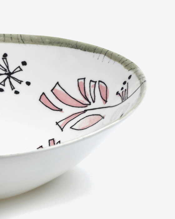 Набор из 2-х глубоких чаш Low Bowl Fiore Rosa Midnight Flowers by Marni, Serax