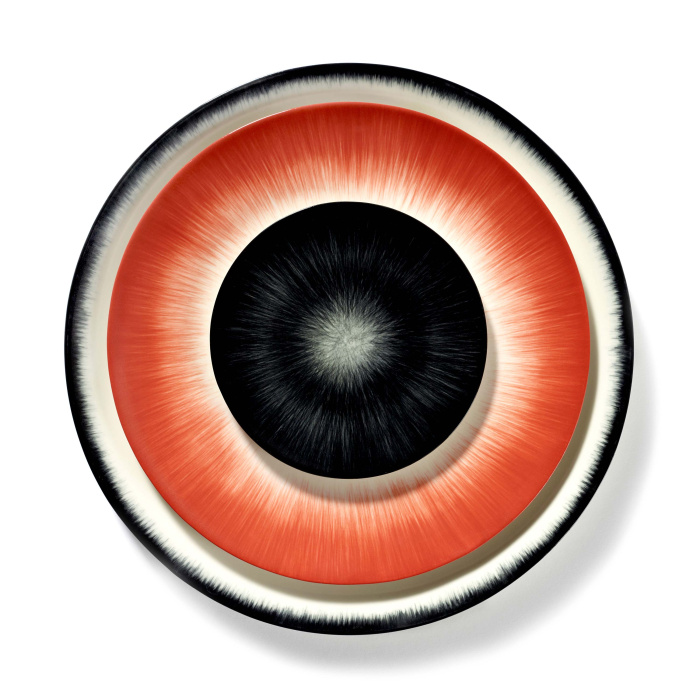 Тарелка Plate, 24, Dé Off-White/Black by Ann Demeulemeester, Serax