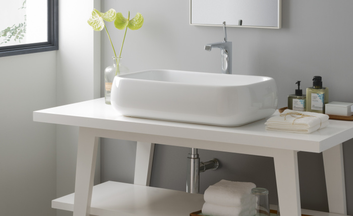 Накладная раковина Shui Rectangular On Top Washbasin 80, Cielo