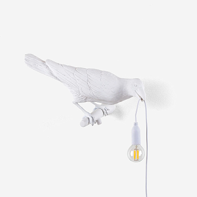 Настенный светильник Bird Looking Right White Outdoor 
