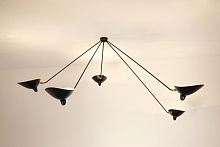 Подвесной светильник Five-Arm Spider Ceiling Lamp, Serge Mouille