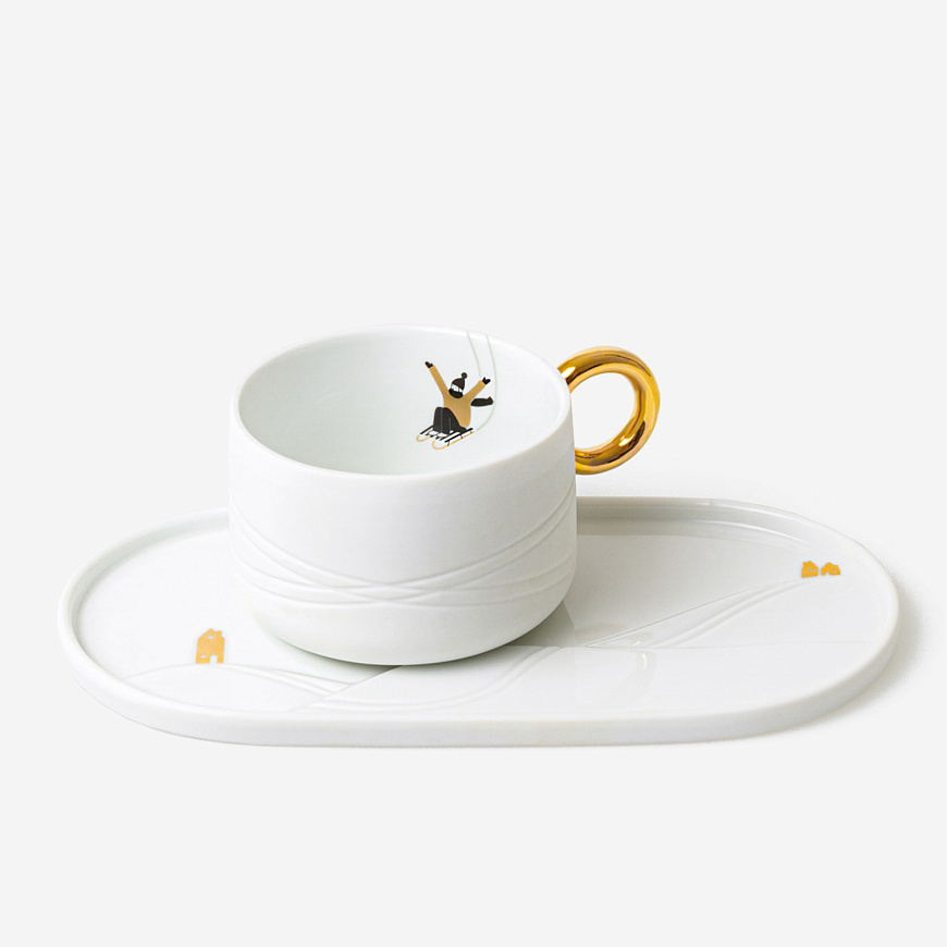 Чашка с блюдцем Snowy Day Cup with XL saucer, Räder