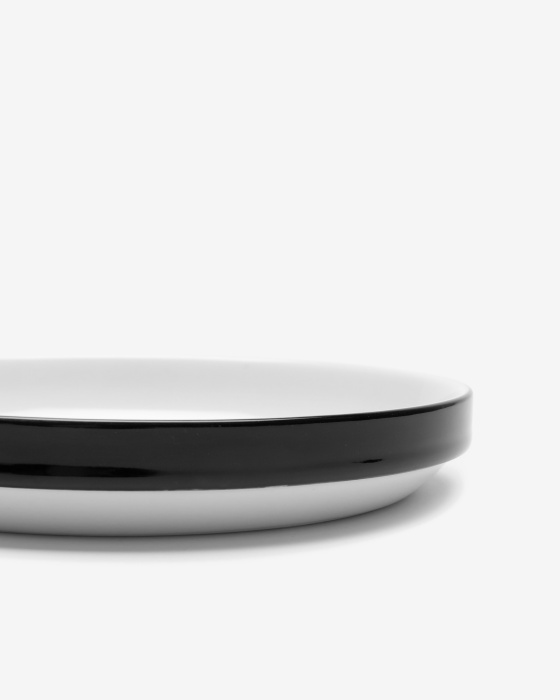 Набор из 4-х тарелок Plate Low Black Glazed Passe-Partout by Vincent Van Duysen, Serax