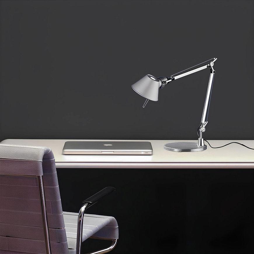 Настольная лампа Tolomeo Micro Table Aluminium A011800, Artemide
