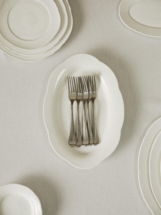 Набор из 4-х тарелок Dinner Plate White Silhouette, Serax