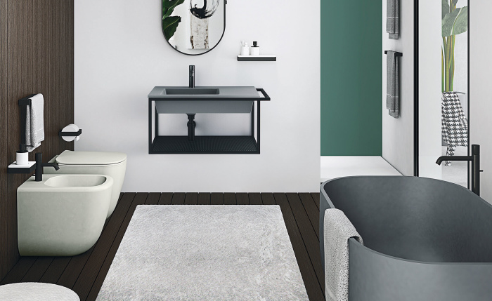 Подвесная раковина без перелива Era Wall-Hung Washbasin 80, Cielo
