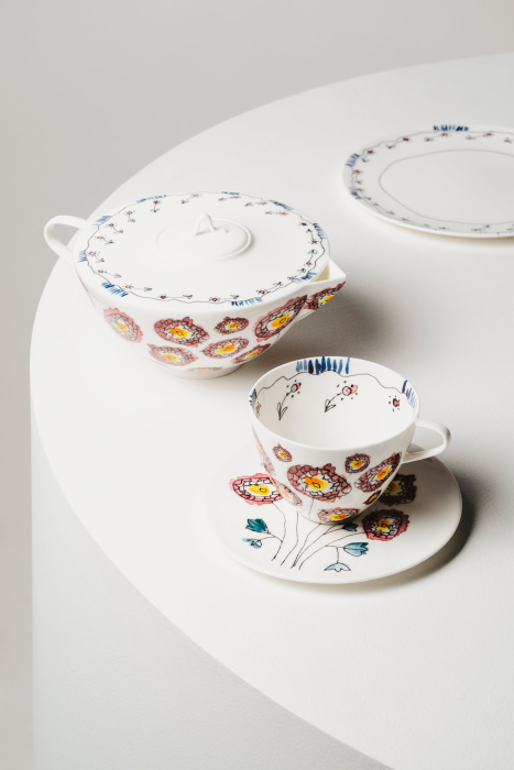 Набор из 2-х тарелок Plate Anemone Milk Midnight Flowers by Marni, Serax