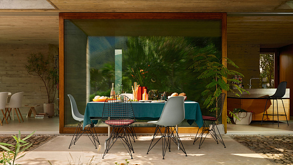 Стул Eames Plastic Side Chair RE DSR, Vitra