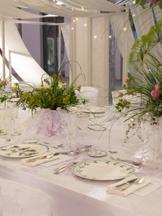 Набор из 2-х тарелок Plate Camelia Aubergine Midnight Flowers by Marni, Serax