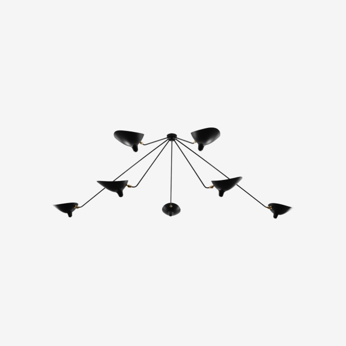 Подвесной светильник Seven-Arm Spider Ceiling Lamp, Serge Mouille