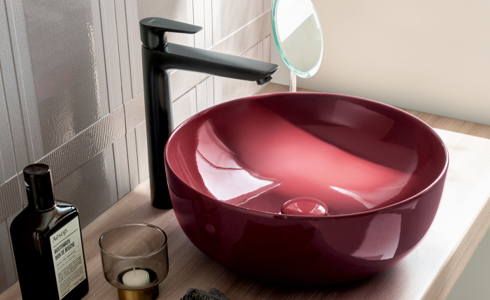 Накладная раковина без перелива Era Small On Top Bowl Ø40, Cielo